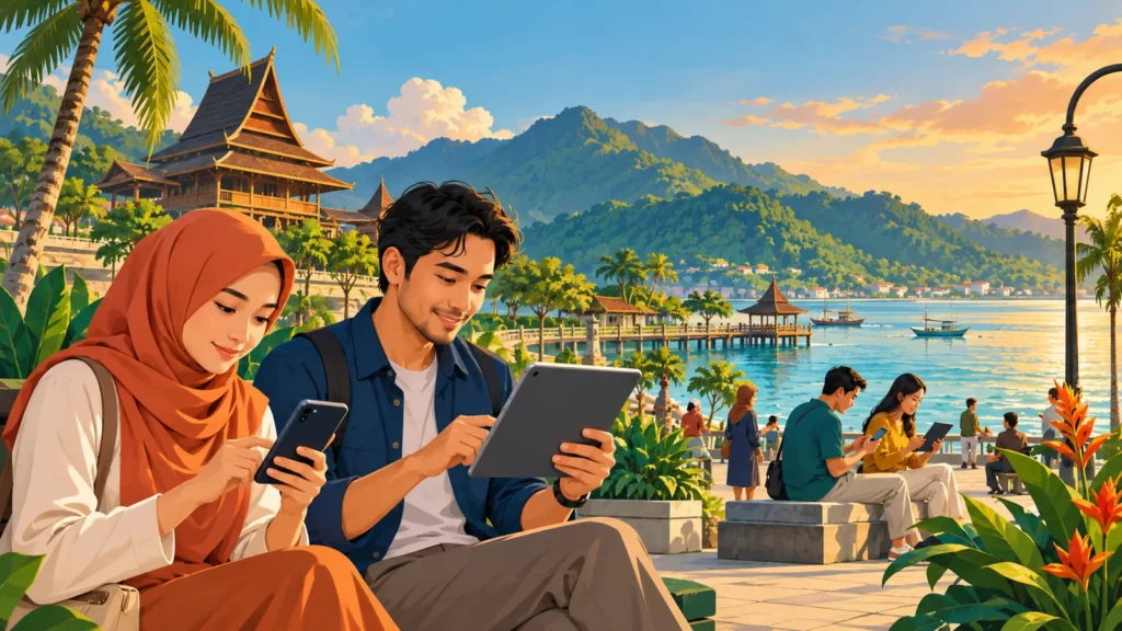Ilustrasi membaca artikel informasi JKN dan PRB di Palopo